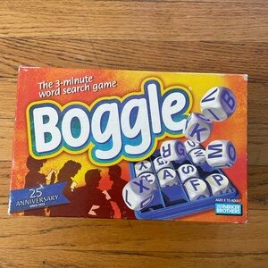 Boggle 25th Anniversary Edition Word Game - Blue and White